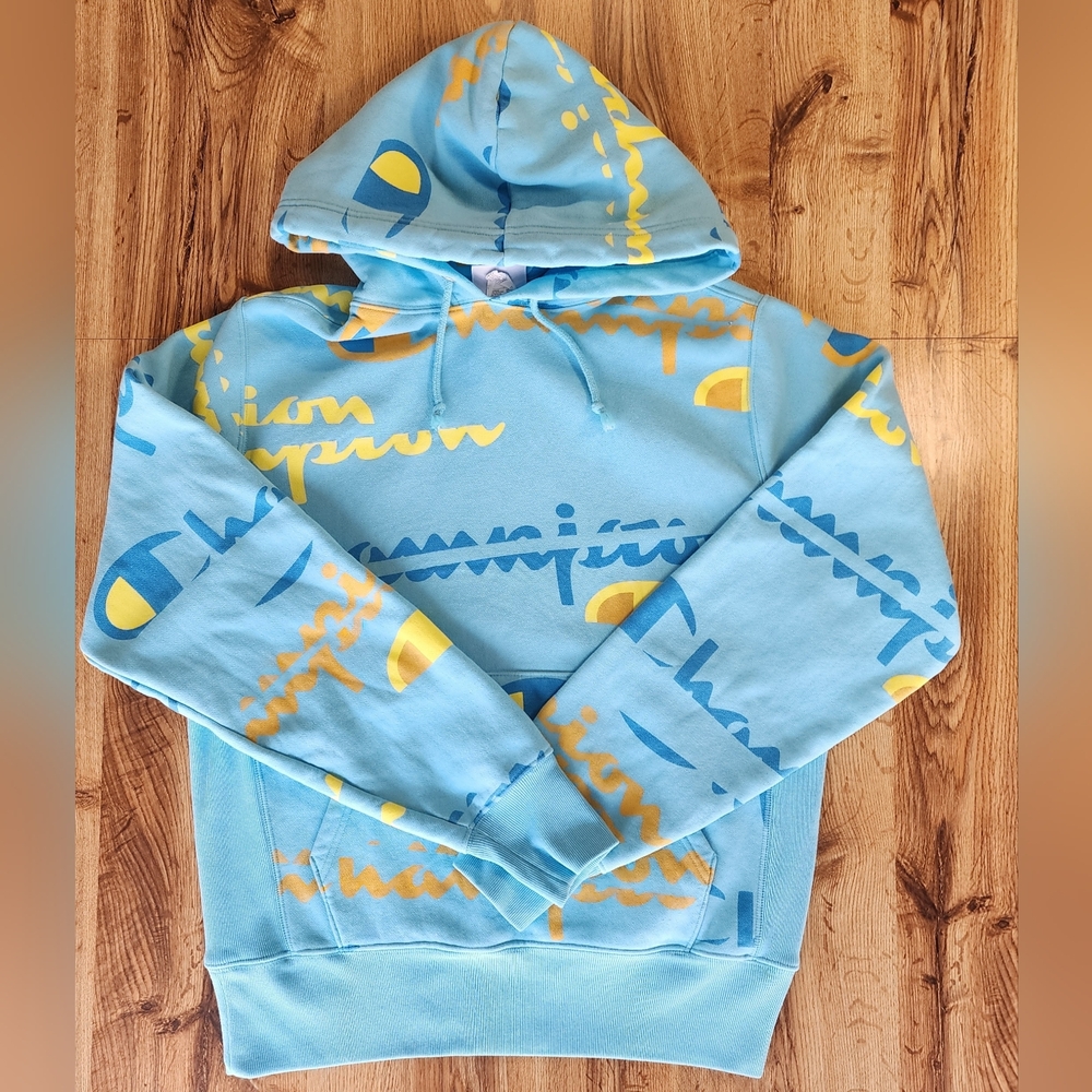 Champion Men's Pullover‎ Hoodie Blue Color Size Medium
